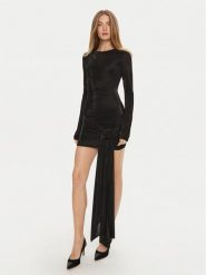 BARDOT Sukienka koktajlowa 59555DB Czarny Regular Fit. Czarne sukienki Bardot, bez wzorów, z syntetyku, wizytowe, bez kołnierzyka, bez ramiączek. Za 599.99 zł.