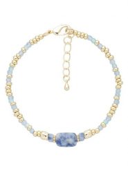 U.S. Polo Assn. Pozłacana bransoletka z kocim okiem i apatytem rozmiar: onesize. Niebieskie bransoletki U.S. Polo Assn., metalowe. Za 69.99 zł.