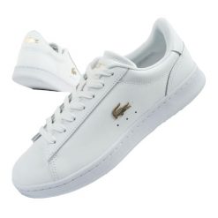 Buty sportowe damskie Lacoste Carnaby Set 224 1 SFA trampki. Białe trampki Lacoste, bez wzorów, z materiału, sportowe, bez zapięcia. Za 399.00 zł.
