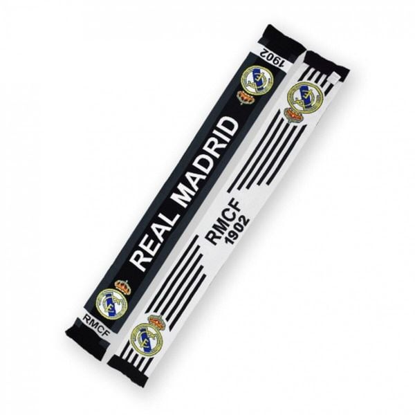 Real Madryt szalik kibica dwustronny Double Knitted Scarf wielokolorowy. Czarne szaliki i kominy Real Madrid, bez wzorów, sportowe. Za 118.79 zł.
