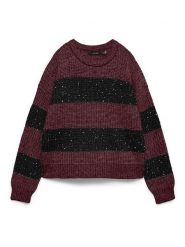 Vero Moda Sweter w kolorze bordowo-czarnym rozmiar: S. Czarne swetry Vero Moda, s, bez wzorów, z materiału, bez ramiączek. Za 104.99 zł.