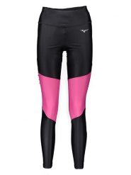 Mizuno Legginsy "Core" w kolorze czarno-jasnoróżowym do biegania rozmiar: L. Czarne legginsy Mizuno, l, bez wzorów, z materiału, do biegania. Za 66.00 zł.