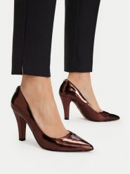 Nine West Czółenka CEO-CD25-320-1 Brązowy. Brązowe czółenka Nine West, bez wzorów, ze skóry, bez obcasa, bez zapięcia. Za 249.99 zł.
