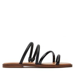Klapki Aldo. Czarne klapki Aldo, bez wzorów, bez obcasa, bez zapięcia. Za 179.99 zł.