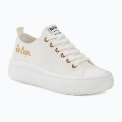 Trampki damskie Lee Cooper LCW-24-44-2462. Białe trampki COOPER, bez wzorów, z materiału, klasyczne, bez zapięcia. Za 109.67 zł.