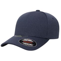 Melanżowa Czapka Z Daszkiem Unipanel. Niebieskie czapki z daszkiem FLEXFIT, bez wzorów. Za 104.99 zł.