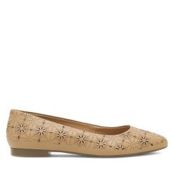 Baleriny Lasocki. Brązowe baleriny Lasocki, bez wzorów, bez obcasa, bez zapięcia. Za 135.99 zł.