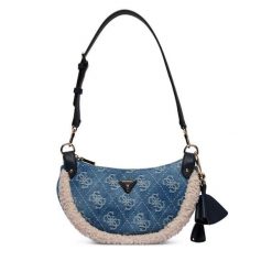 Torebka Guess. Niebieskie torebki klasyczne Guess, z aplikacjami, klasyczne, bez dodatków. Za 494.99 zł.