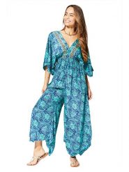 Ipanima Kombinezon w kolorze turkusowym rozmiar: 34-40. Niebieskie kombinezony Ipanima, bez wzorów, klasyczne, z asymetrycznym kołnierzem, bez ramiączek. Za 78.99 zł.