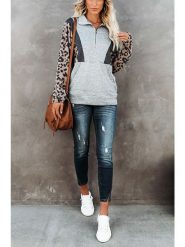 Milan Kiss Bluza w kolorze szaro-beżowym rozmiar: M. Brązowe bluzy Milan Kiss, m, bez wzorów, bez kaptura. Za 118.84 zł.