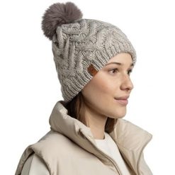 Czapka BUFF KNITTED & FLEECE BAND BEANIE CARYN CRU. Białe czapki zimowe Buff, bez wzorów, z wełny, eleganckie. Za 139.99 zł.