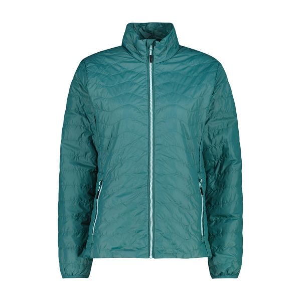 Kurtka puchowa z kapturem dla kobiet CMP. Zielone kurtki CMP, na zimę, bez wzorów, z puchu, z kapturem, narciarskie. W wyprzedaży za 199.99 zł.