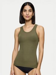 Triumph Top Beauty Layers 10221176 Zielony Slim Fit. Zielone koszule nocne Triumph, xl, bez wzorów, z lyocellu, bez ramiączek. Za 76.23 zł.