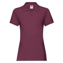 Damska Koszulka Polo Premium. Brązowe t-shirty sportowe fruit of the loom, s, bez wzorów, bez ramiączek. Za 67.99 zł.