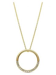 Luxenter Naszyjnik z zawieszką rozmiar: onesize. Żółte naszyjniki Luxenter, z materiału, z cyrkonią, srebrne. Za 217.99 zł.