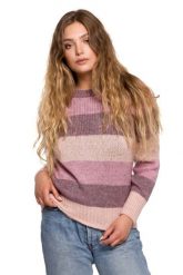 Ciepły Sweter w Bloki Kolorystyczne - Model 3. Swetry MOE, l, bez wzorów, z materiału, bez ramiączek. Za 214.90 zł.
