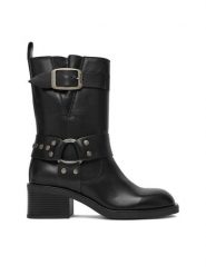 G-Star Raw Botki EO-CANSU-4771-25 Czarny. Czarne botki G-Star Raw, bez wzorów, ze skóry, retro, bez obcasa, na słupku, bez zapięcia. Za 289.99 zł.