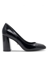 Gino Rossi Czółenka LUIZIANA-V650-391 Czarny. Czarne czółenka Gino Rossi, bez wzorów, z lakierowanej skóry, bez obcasa, bez zapięcia. Za 299.99 zł.