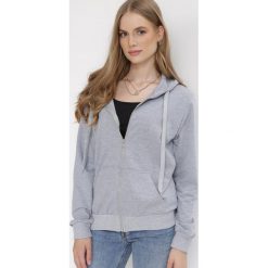 Szara Bluza z Kapturem Zapinana na Suwak Argis. Szare bluzy Born2be, l, bez wzorów, z dzianiny, klasyczne, bez ramiączek, z kapturem. W wyprzedaży za 38.24 zł.