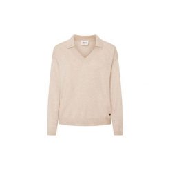 Sweter damski Pepe Jeans Isela. Brązowe swetry Pepe Jeans, na zimę, bez wzorów, z jeansu, bez ramiączek. W wyprzedaży za 298.90 zł.