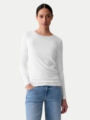 Gap Bluzka 540609-04 Biały Slim Fit. Białe bluzki GAP, xxs, bez wzorów, z bawełny, bez kołnierzyka, bez ramiączek. Za 99.99 zł.