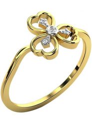 Vittoria Jewels Złoty pierścionek z diamentami rozmiar: 59. Żółte pierścionki Vittoria Jewels, z diamentem, złote. Za 556.99 zł.