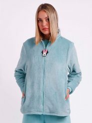 Disney Kurtka pluszowa w kolorze błękitnym rozmiar: M. Niebieskie kurtki Disney, m, z aplikacjami, bez kaptura. Za 153.34 zł.