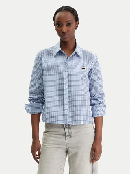 KARL LAGERFELD Koszula B1W11020 Błękitny Regular Fit. Niebieskie koszule KARL LAGERFELD, bez wzorów, z bawełny, bez kołnierzyka, bez ramiączek. Za 849.99 zł.