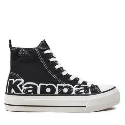 Trampki Kappa. Czarne trampki Kappa, bez wzorów, bez zapięcia. Za 129.99 zł.