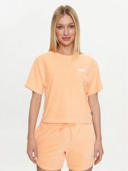 Puma T-Shirt Ess Elevated 677947 Pomarańczowy Regular Fit. Brązowe t-shirty Puma, l, bez wzorów, z bawełny, bez kołnierzyka, bez ramiączek. Za 99.99 zł.