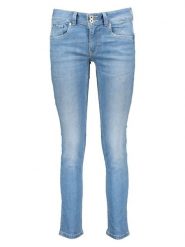Pepe Jeans Dżinsy "New Brooke" - Slim fit - w kolorze błękitnym rozmiar: W27/L30. Niebieskie jeansy Pepe Jeans, l, z aplikacjami, z jeansu, klasyczne. Za 180.49 zł.