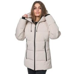 Parka dla kobiet Lonsdale Sally. Brązowe płaszcze Lonsdale, na zimę, l, z aplikacjami, z puchu, eleganckie, z kapturem. Za 508.50 zł.