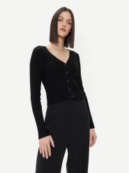 Vero Moda Kardigan Glory 10300305 Czarny Slim Fit. Czarne swetry Vero Moda, m, bez wzorów, z wiskozy, bez ramiączek. Za 49.99 zł.