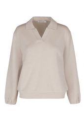 Bluza z kołnierzem B-NALIA. Brązowe bluzy Volcano, s, bez wzorów, z elastanu, biznesowe, bez ramiączek, bez kaptura. Za 159.99 zł.