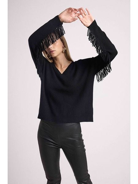 Maison Héritage Cashmere Kaszmirowy sweter w kolorze czarnym rozmiar: L. Czarne swetry Maison Héritage Cashmere, l, bez wzorów, z kaszmiru, bez ramiączek. Za 461.21 zł.