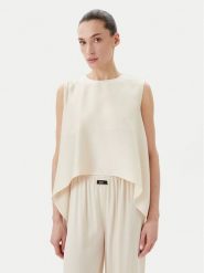 Eleh Bluzka ESS250048 Écru Regular Fit. Bluzki Eleh, xs, bez wzorów, z syntetyku, bez kołnierzyka, bez ramiączek. Za 329.99 zł.