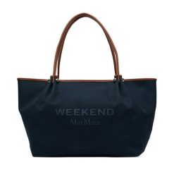 Torebka Weekend Max Mara. Niebieskie shopper bag Weekend Max Mara, bez wzorów, bez dodatków. Za 1,479.00 zł.