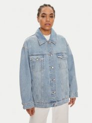 Hugo Kurtka jeansowa Icon 50514090 Niebieski Oversize. Niebieskie kurtki Hugo, l, bez wzorów, z bawełny, bez kaptura. Za 659.99 zł.