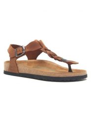 Comfortfusse Skórzane sandały w kolorze brązowym rozmiar: 36. Brązowe sandały Comfortfüße, bez wzorów, ze skóry, klasyczne, z otwartym noskiem, bez obcasa, bez zapięcia. Za 239.99 zł.