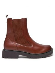 Caprice Botki 9-25426-43 Brązowy. Brązowe botki Caprice, bez wzorów, ze skóry, bez obcasa, na płaskiej podeszwie, bez zapięcia. Za 499.99 zł.