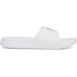 Klapki damskie Under Armour Ignite Select. Białe klapki Under Armour, bez wzorów, z materiału, bez obcasa, bez zapięcia. Za 138.50 zł.