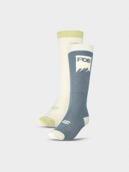 4F Skarpety snowboardowe (2-pack) damskie - multikolor 39-42. Brązowe skarpetki 4f, bez wzorów, z elastanu. W wyprzedaży za 79.99 zł.
