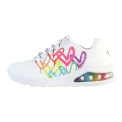 Buty do chodzenia damskie Skechers Uno 2 Floating. Białe buty sportowe lifestyle Skechers, bez wzorów, z materiału, przed kostkę, bez zapięcia, trekkingowe. Za 349.00 zł.