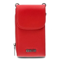 Czerwona Torebka Big Star Damska Mała Saszetka. Czerwone listonoszki Big Star Accessories, bez wzorów, ze skóry ekologicznej, retro, małe, bez dodatków. Za 134.99 zł.