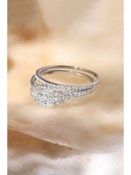 DIAMANTA Złoty pierścionek z diamentami rozmiar: 58. Szare pierścionki DIAMANTA, z diamentem, złote. Za 3,914.99 zł.