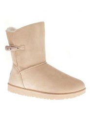 ISLAND BOOT Botki zimowe "Emmy" w kolorze beżowym rozmiar: 36. Brązowe botki Island Boot, bez wzorów, z materiału, bez obcasa, bez zapięcia. Za 125.25 zł.