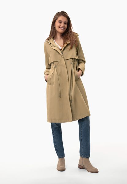 Beżowy płaszcz J-BJORK. Brązowe płaszcze Volcano, xl, bez wzorów, z materiału, eleganckie, bez kaptura. Za 329.99 zł.