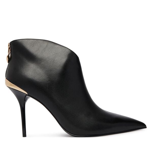 Botki LOVE MOSCHINO. Czarne botki Love Moschino, bez wzorów, bez obcasa, na szpilce, bez zapięcia. Za 1,339.00 zł.