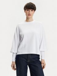 Noisy May Bluzka Olli 27029106 Biały Oversize. Białe bluzki Noisy May, l, bez wzorów, z bawełny, bez kołnierzyka, bez ramiączek. Za 79.99 zł.