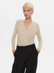 PINKO Body Calogero 104464 A29I Beżowy Regular Fit. Brązowe body i gorsety Pinko, bez wzorów, z wiskozy, bez ramiączek. Za 359.99 zł.